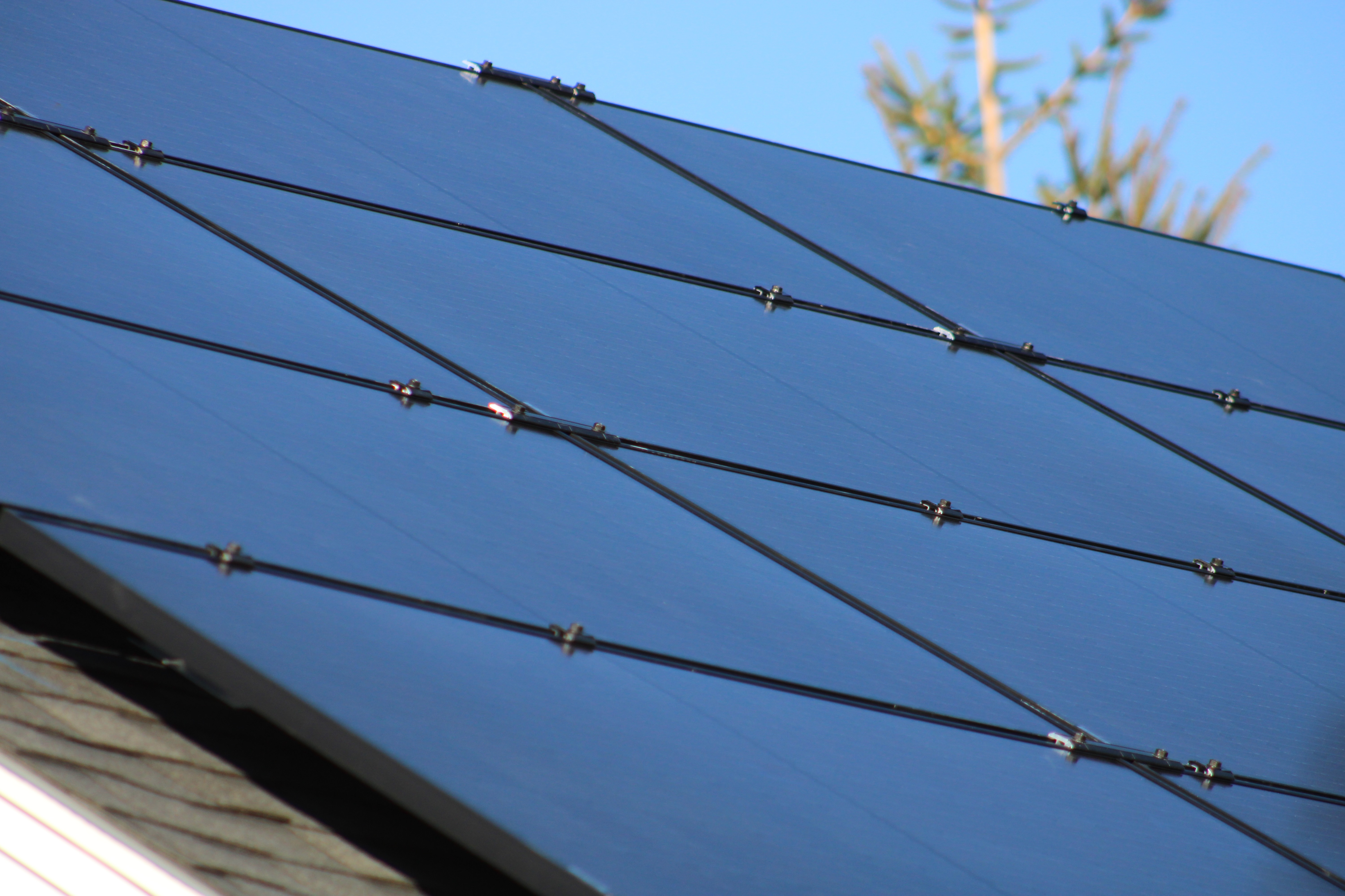 Solar panels on a roof