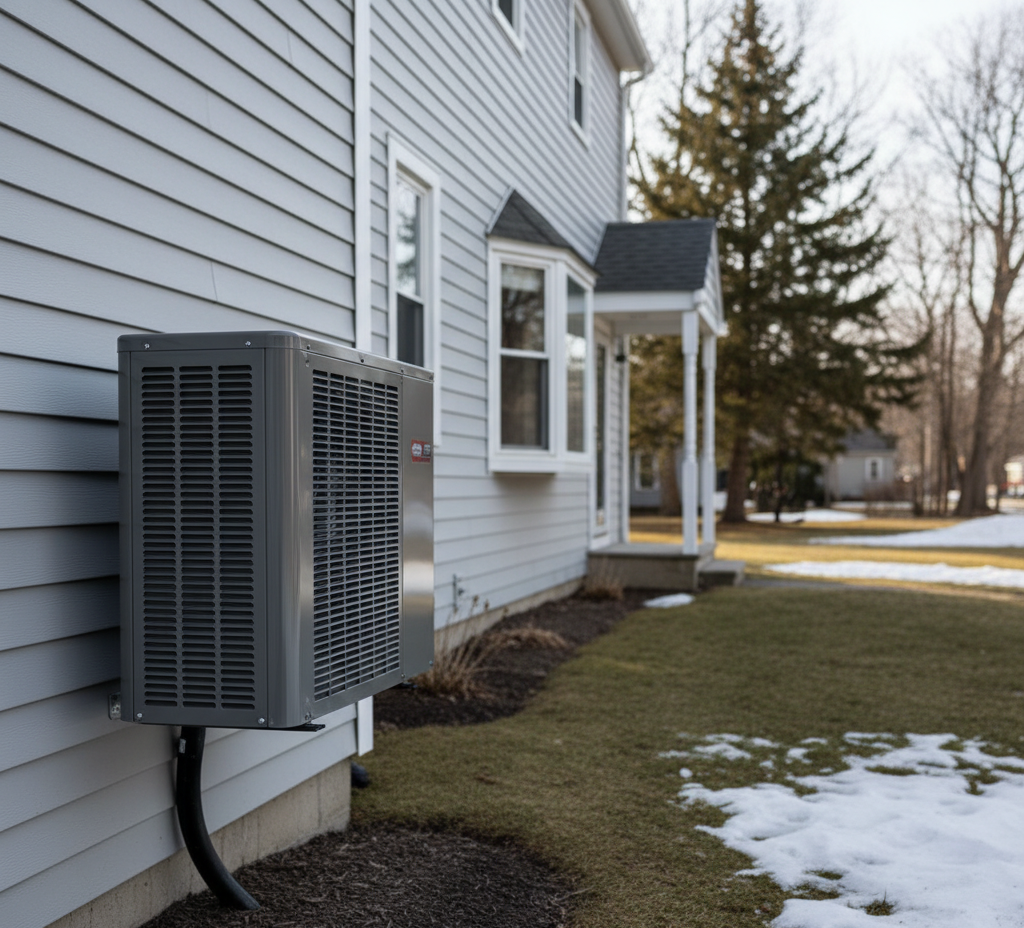 Home with heat pump